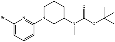 (6'-Bromo-3,4,5,6-tetrahydro-2H-[1,2']bipyridinyl-3-yl)-methyl-carbamic acid tert-butyl ester Struktur