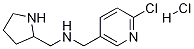 (6-Chloro-pyridin-3-ylmethyl)-pyrrolidin-2-ylmethyl-amine hydrochloride Struktur