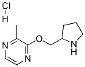 2-Methyl-3-(pyrrolidin-2-ylmethoxy)-pyrazine hydrochloride Struktur