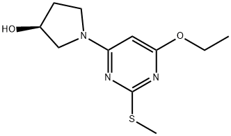 (S)-1-(6-Ethoxy-2-Methylsulfanyl-pyriMidin-4-yl)-pyrrolidin-3-ol Struktur