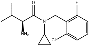 (S)-2-AMino-N-(2-chloro-6-fluoro-benzyl)-N-cyclopropyl-3-Methyl-butyraMide Struktur