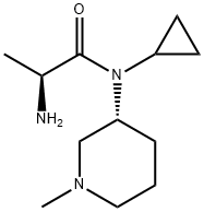 (S)-2-AMino-N-cyclopropyl-N-((R)-1-Methyl-piperidin-3-yl)-propionaMide Struktur