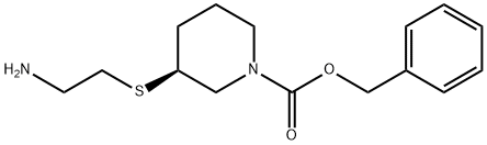 (S)-3-(2-AMino-ethylsulfanyl)-piperidine-1-carboxylic acid benzyl ester Struktur