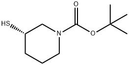 (S)-3-Mercapto-piperidine-1-carboxylic acid tert-butyl ester Struktur