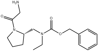 [(S)-1-(2-AMino-acetyl)-pyrrolidin-2-ylMethyl]-ethyl-carbaMic acid benzyl ester Struktur