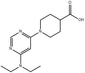 1-(6-DiethylaMino-pyriMidin-4-yl)-piperidine-4-carboxylic acid Struktur