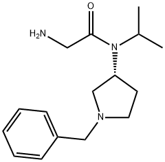 2-AMino-N-((R)-1-benzyl-pyrrolidin-3-yl)-N-isopropyl-acetaMide Struktur