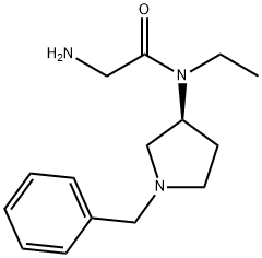 2-AMino-N-((S)-1-benzyl-pyrrolidin-3-yl)-N-ethyl-acetaMide Struktur