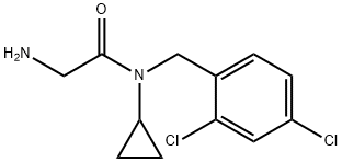 2-AMino-N-cyclopropyl-N-(2,4-dichloro-benzyl)-acetaMide Struktur