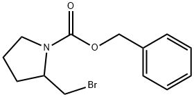 2-BroMoMethyl-pyrrolidine-1-carboxylic acid benzyl ester Struktur