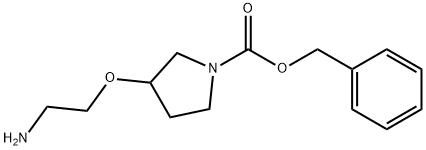 3-(2-AMino-ethoxy)-pyrrolidine-1-carboxylic acid benzyl ester Struktur