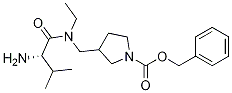 3-{[((S)-2-AMino-3-Methyl-butyryl)-ethyl-aMino]-Methyl}-pyrrolidine-1-carboxylic acid benzyl ester Struktur