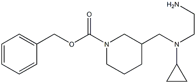 3-{[(2-AMino-ethyl)-cyclopropyl-aMino]-Methyl}-piperidine-1-carboxylic acid benzyl ester Struktur