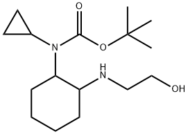 Cyclopropyl-[2-(2-hydroxy-ethylaMino)-cyclohexyl]-carbaMic acid tert-butyl ester Struktur