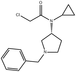 N-((R)-1-Benzyl-pyrrolidin-3-yl)-2-chloro-N-cyclopropyl-acetaMide Struktur