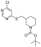 3-(6-Chloro-pyriMidin-4-ylsulfanylM
ethyl)-piperidine-1-carboxylic acid
tert-butyl ester Struktur