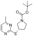 (S)-3-(4-Methyl-pyriMidin-2-ylsulfa
nyl)-pyrrolidine-1-carboxylic acid
tert-butyl ester Struktur