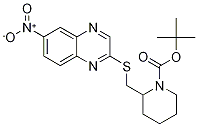 2-(6-Nitro-quinoxalin-2-ylsulfanylM
ethyl)-piperidine-1-carboxylic acid
tert-butyl ester Struktur