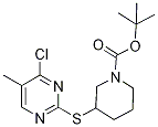 3-(4-Chloro-5-Methyl-pyriMidin-2-yl
sulfanyl)-piperidine-1-carboxylic a
cid tert-butyl ester Struktur