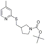 3-(4-Methyl-pyridin-2-ylsulfanylMet
hyl)-pyrrolidine-1-carboxylic acid
tert-butyl ester Struktur