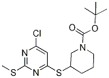 3-(6-Chloro-2-Methylsulfanyl-pyriMi
din-4-ylsulfanyl)-piperidine-1-carb
oxylic acid tert-butyl ester Struktur