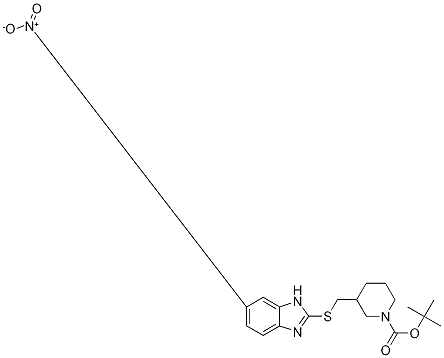 3-(6-Nitro-1H-benzoiMidazol-2-ylsul
fanylMethyl)-piperidine-1-carboxyli
c acid tert-butyl ester Struktur