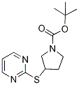 3-(PyriMidin-2-ylsulfanyl)-pyrrolid
ine-1-carboxylic acid tert-butyl es
ter Struktur