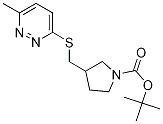 3-(6-Methyl-pyridazin-3-ylsulfanylM
ethyl)-pyrrolidine-1-carboxylic aci
d tert-butyl ester Struktur