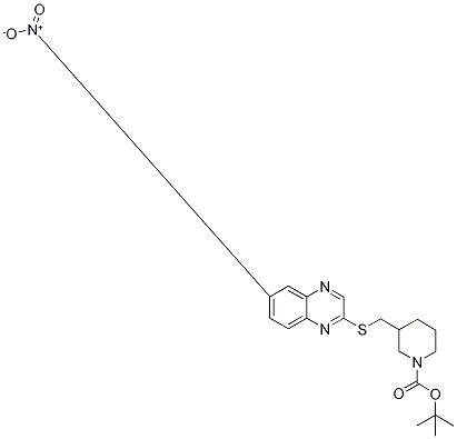 3-(6-Nitro-quinoxalin-2-ylsulfanylM
ethyl)-piperidine-1-carboxylic acid
tert-butyl ester Struktur