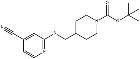 4-(4-Cyano-pyridin-2-ylsulfanylMeth
yl)-piperidine-1-carboxylic acid te
rt-butyl ester Struktur