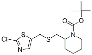 2-(2-Chloro-thiazol-5-ylMethylsulfa
nylMethyl)-piperidine-1-carboxylic
acid tert-butyl ester Struktur