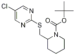 2-(5-Chloro-pyriMidin-2-ylsulfanylM
ethyl)-piperidine-1-carboxylic acid
tert-butyl ester Struktur