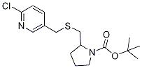 2-(6-Chloro-pyridin-3-ylMethylsulfa
nylMethyl)-pyrrolidine-1-carboxylic
acid tert-butyl ester Struktur