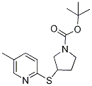 3-(5-Methyl-pyridin-2-ylsulfanyl)-p
yrrolidine-1-carboxylic acid tert-b
utyl ester Struktur