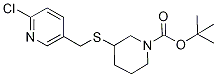 3-(6-Chloro-pyridin-3-ylMethylsulfa
nyl)-piperidine-1-carboxylic acid t
ert-butyl ester Struktur