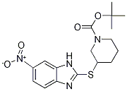 3-(6-Nitro-1H-benzoiMidazol-2-ylsul
fanyl)-piperidine-1-carboxylic acid
tert-butyl ester Struktur