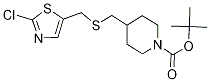 4-(2-Chloro-thiazol-5-ylMethylsulfa
nylMethyl)-piperidine-1-carboxylic
acid tert-butyl ester Struktur