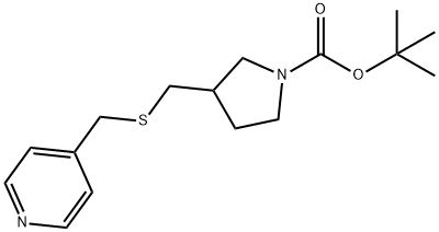 3-(Pyridin-4-ylMethylsulfanylMethyl
)-pyrrolidine-1-carboxylic acid ter
t-butyl ester Struktur