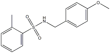 N-(4-methoxybenzyl)-2-methylbenzenesulfonamide Struktur