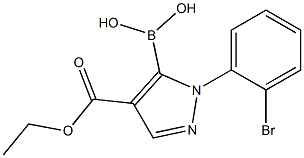 1-(2-bromophenyl)-4-(ethoxycarbonyl)-1H-pyrazol-5-ylboronic acid Struktur