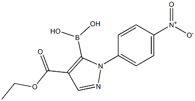 4-(ethoxycarbonyl)-1-(4-nitrophenyl)-1H-pyrazol-5-ylboronic acid Struktur