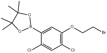 2-(5-(2-Bromoethoxy)-2,4-dichlorophenyl)-4,4,5,5-tetramethyl-1,3,2-dioxaborolane Struktur