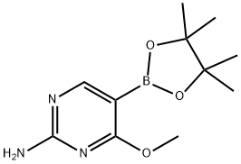 4-Methoxy-5-(4,4,5,5-tetraMethyl-1,3,2-dioxaborolan-2-yl)pyriMidin-2-aMine Struktur