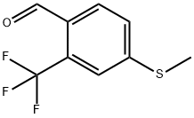 2-trifluoroMethyl-4-Methylthiobenzaldehyde Struktur