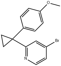 4-broMo-2-(1-(4-Methoxyphenyl)cyclopropyl)pyridine Struktur