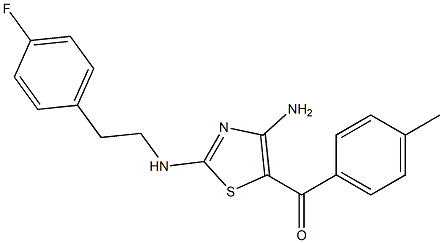 (4-aMino-2-((4-fluorophenethyl)aMino)thiazol-5-yl)(p-tolyl)Methanone Struktur