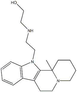 2-((2-(12b-Methyl-1,3,4,6,7,12b-hexahydroindolo[2,3-a]quinolizin-12(2H)-yl)ethyl)aMino)ethanol Struktur