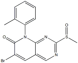 6-broMo-2-(Methylsulfinyl)-8-(o-tolyl)pyrido[2,3-d]pyriMidin-7(8H)-one Struktur