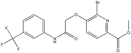 6-BroMo-5-[(3-trifluoroMethyl-phenylcarbaMoyl)-Methoxy]-pyridine-2-carboxylic acid Methyl ester Struktur