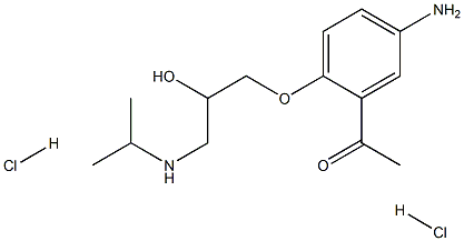 1-[5-AMino-2-[(2RS)-2-hydroxy-3-[(1-Methylethyl) aMino]-propoxy]phenyl]ethanone Dihydrochloride Struktur